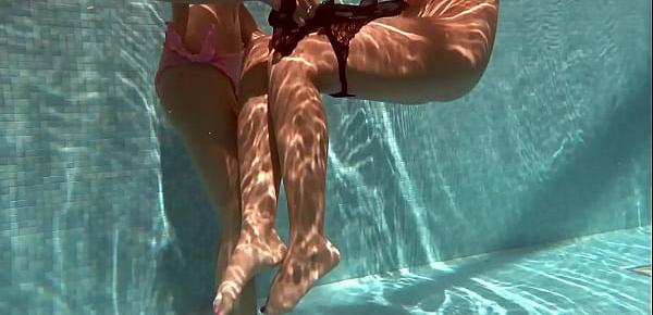  Olla Oglaebina and Irina Russaka sexy nude girls in the pool